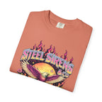 Steel Sirens Graphic T-Shirt — Retro Eagle Sunset Band Tee