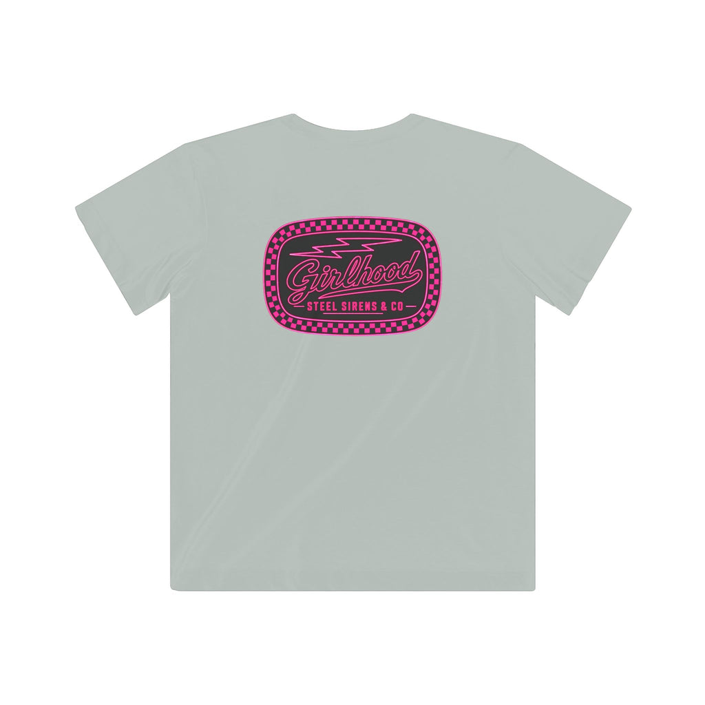 Kids Graphic Tee — Retro Pink 'Good Vibes' Logo