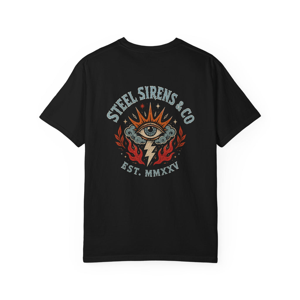 Steel Sirens & Co Graphic T-Shirt — Vintage Eye & Lightning