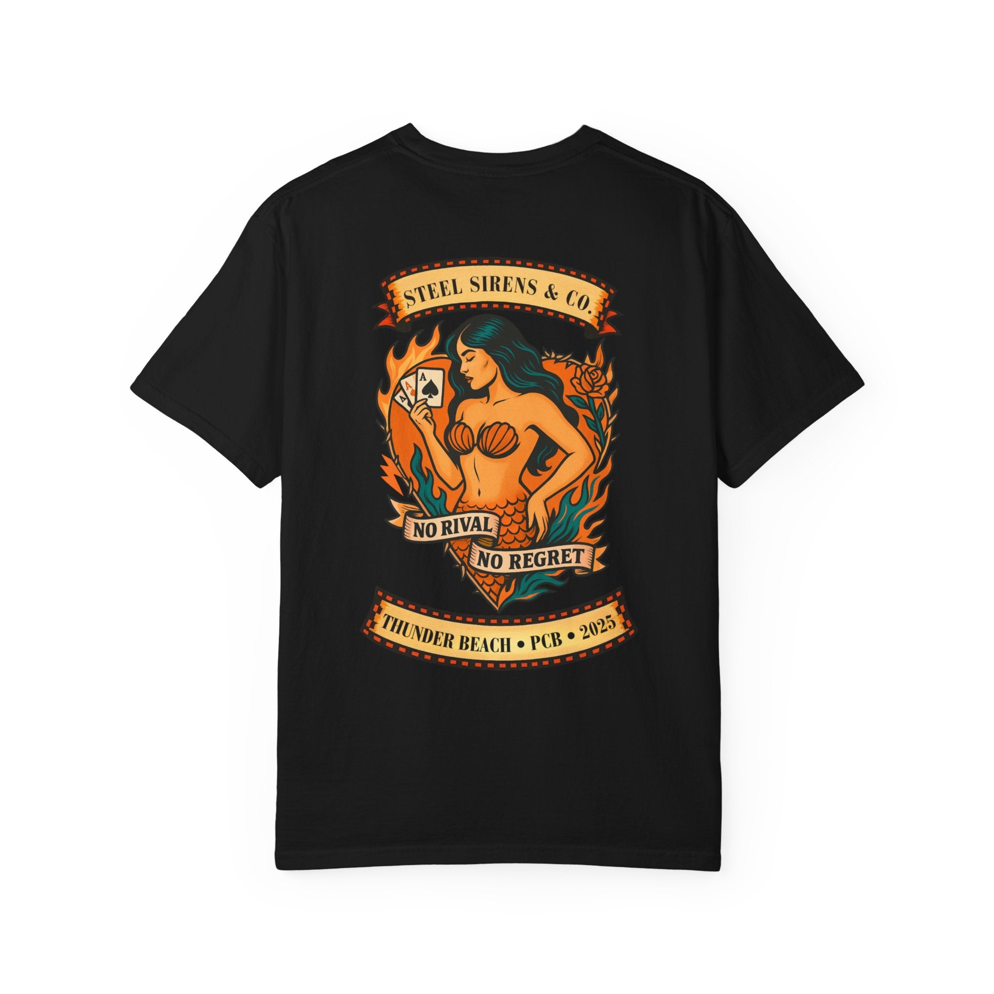 Steel Sirens Garment-Dyed T-shirt, Vintage Style Tee, Beach Apparel, Unisex Graphic Shirt, Casual Summer Wear
