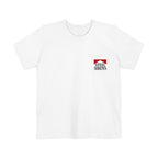 Pocket T-Shirt — "WARNING: Common side effects include elevated confidence" Graphic Tee