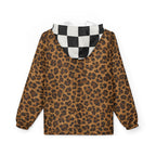 Leopard & Checkerboard Windbreaker Jacket