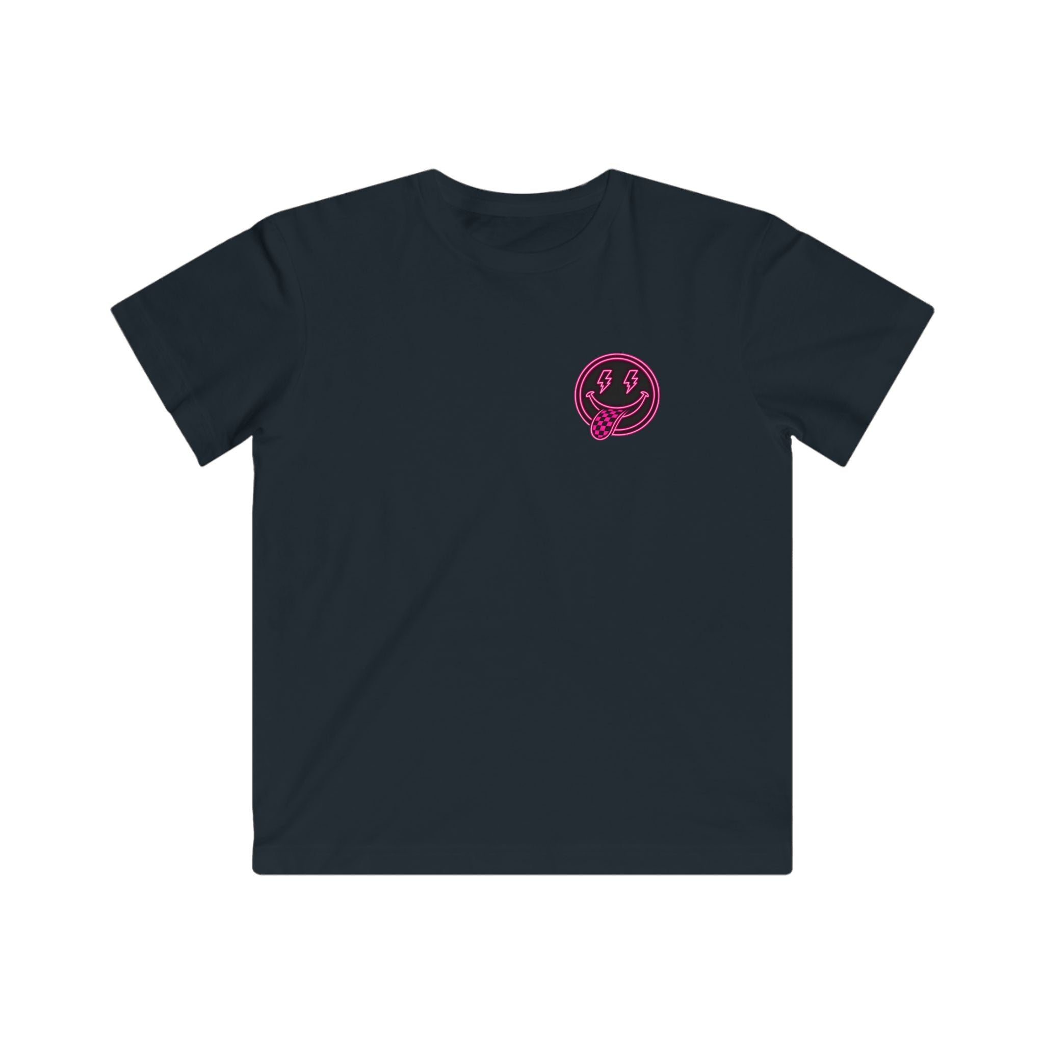 Kids Graphic Tee — Retro Pink 'Good Vibes' Logo