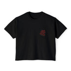 Strong Women Boxy Tee — "Strong Women, Stronger Choices" Graphic Crop Shirt