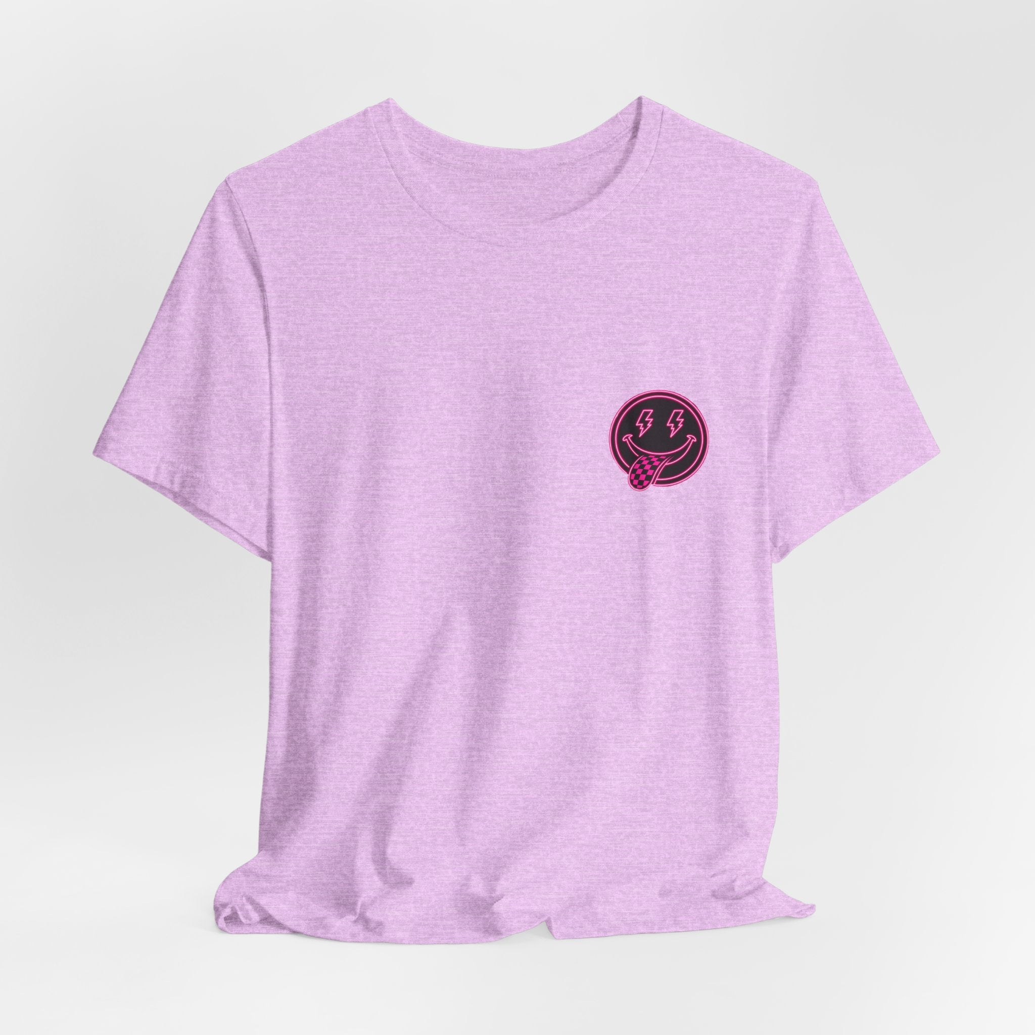 Motherhood Graphic Tee — 'Motherhood' Pink Checkerboard Logo T‑Shirt