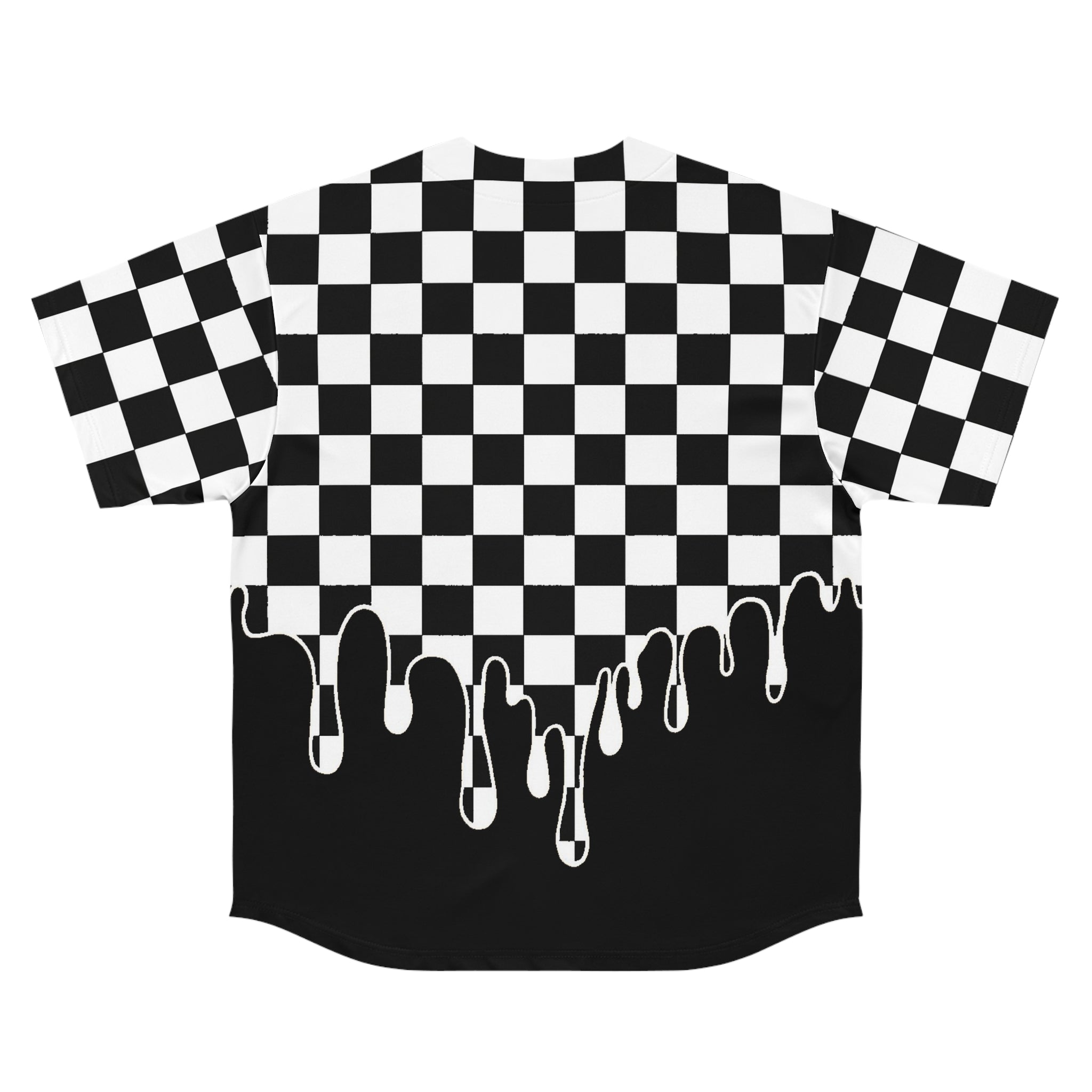 Men's Graphic Baseball Jersey, Trendy Sportswear, Summer Outing, Festivals, Men's Fashion, Unique Style, Checkered Design