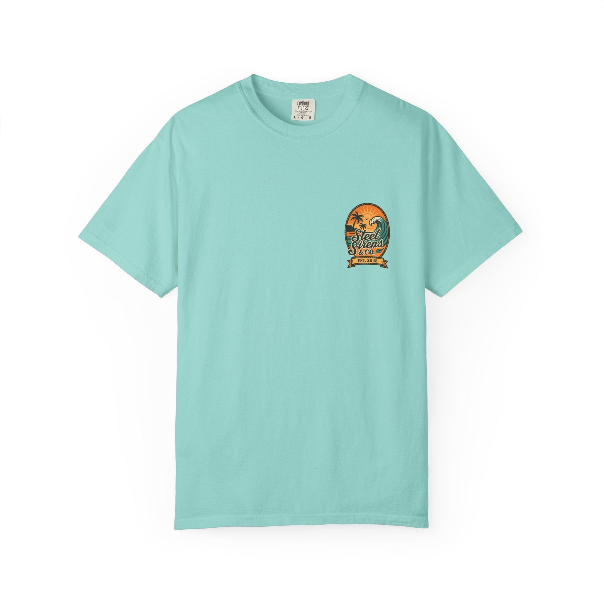 Steel Sirens Garment-Dyed T-shirt, Vintage Style Tee, Beach Apparel, Unisex Graphic Shirt, Casual Summer Wear