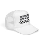 Trucker Hat — "Built to Rise Not to Rival" Vintage Patch Mesh Cap