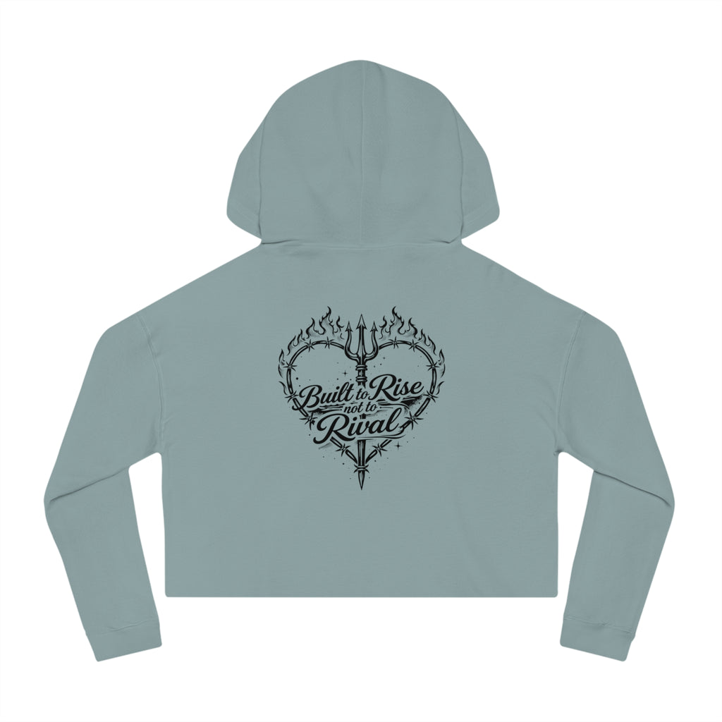 Cropped Hoodie — Steel Sirens & Co. Heart Flame Graphic