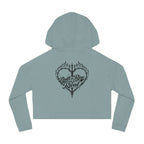 Cropped Hoodie — Steel Sirens & Co. Heart Flame Graphic