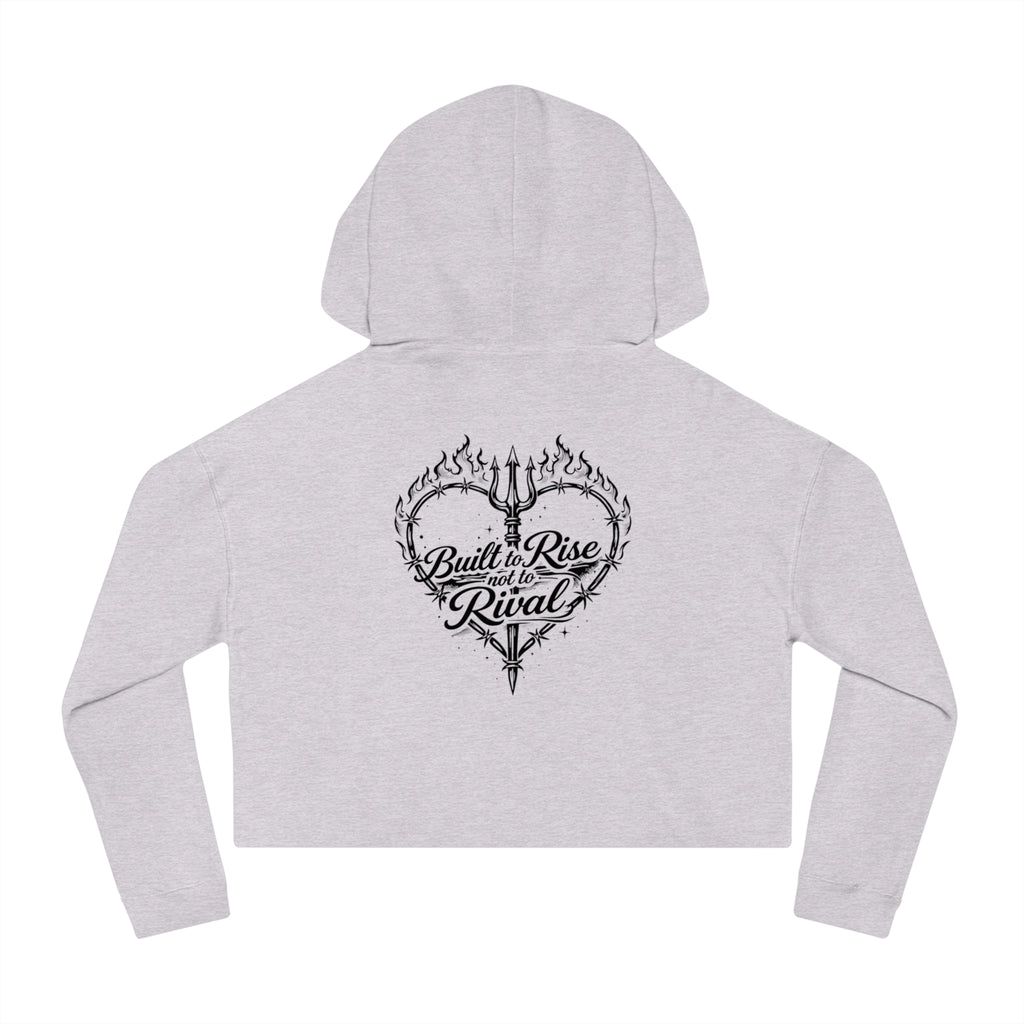Cropped Hoodie — Steel Sirens & Co. Heart Flame Graphic
