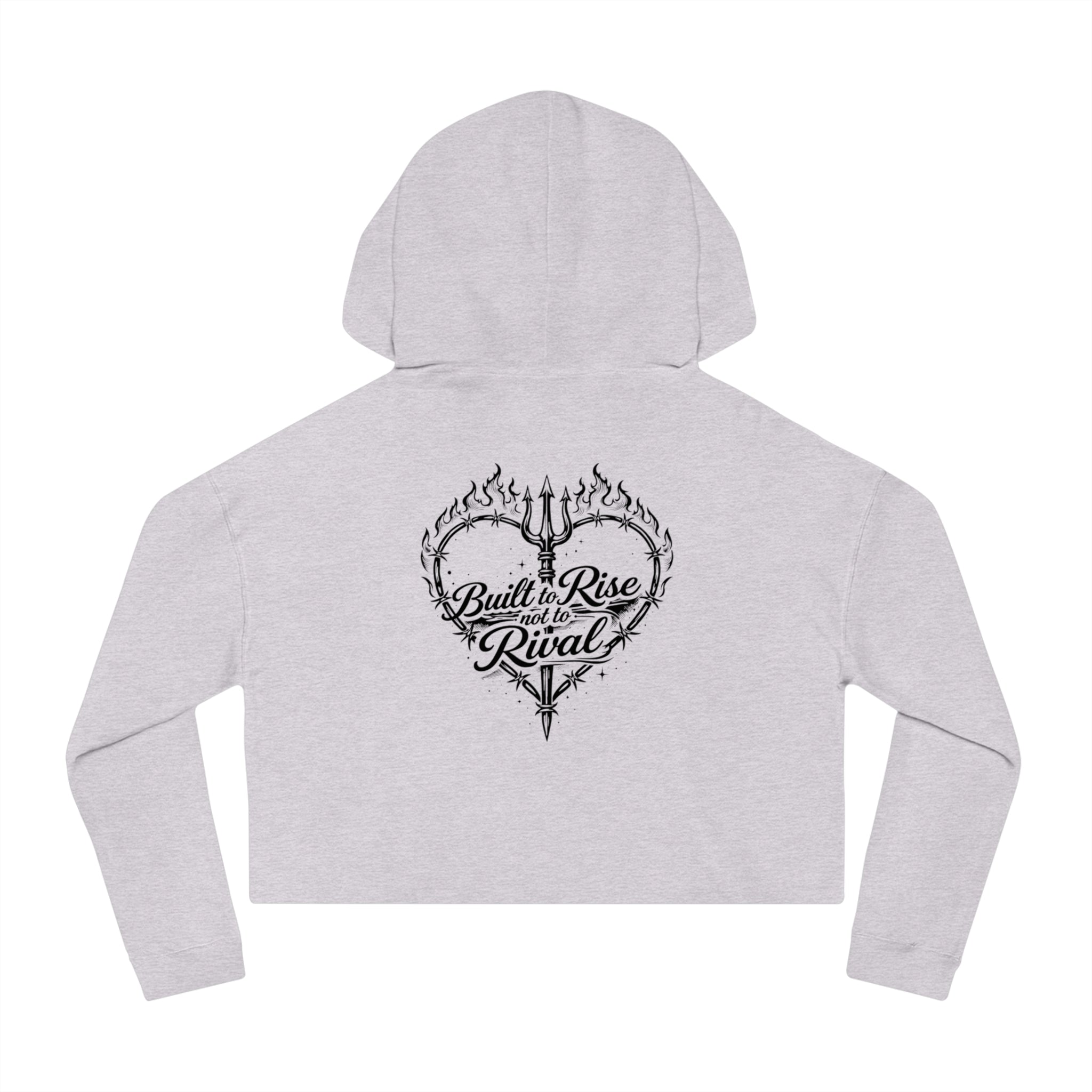 Cropped Hoodie — Steel Sirens & Co. Heart Flame Graphic