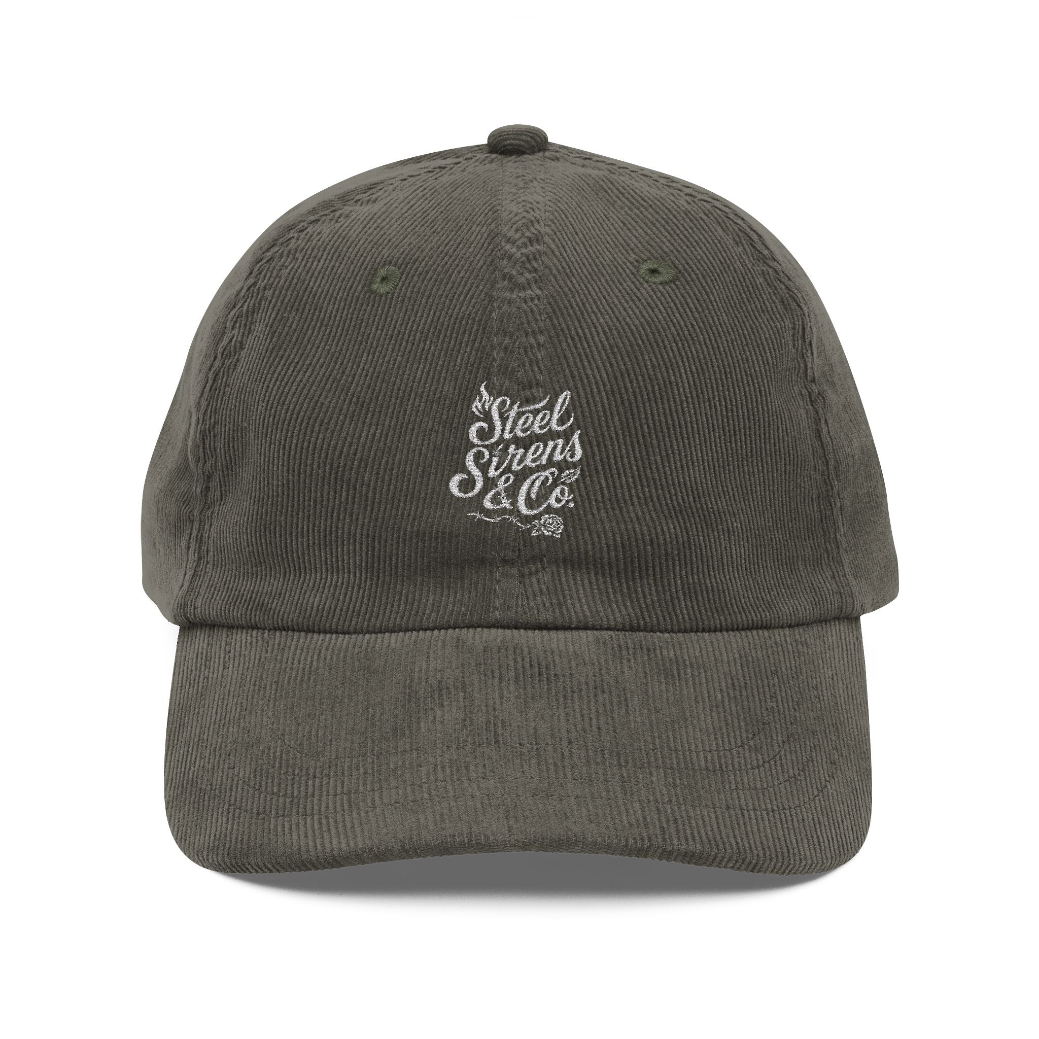 Vintage Corduroy Embroidered Cap
