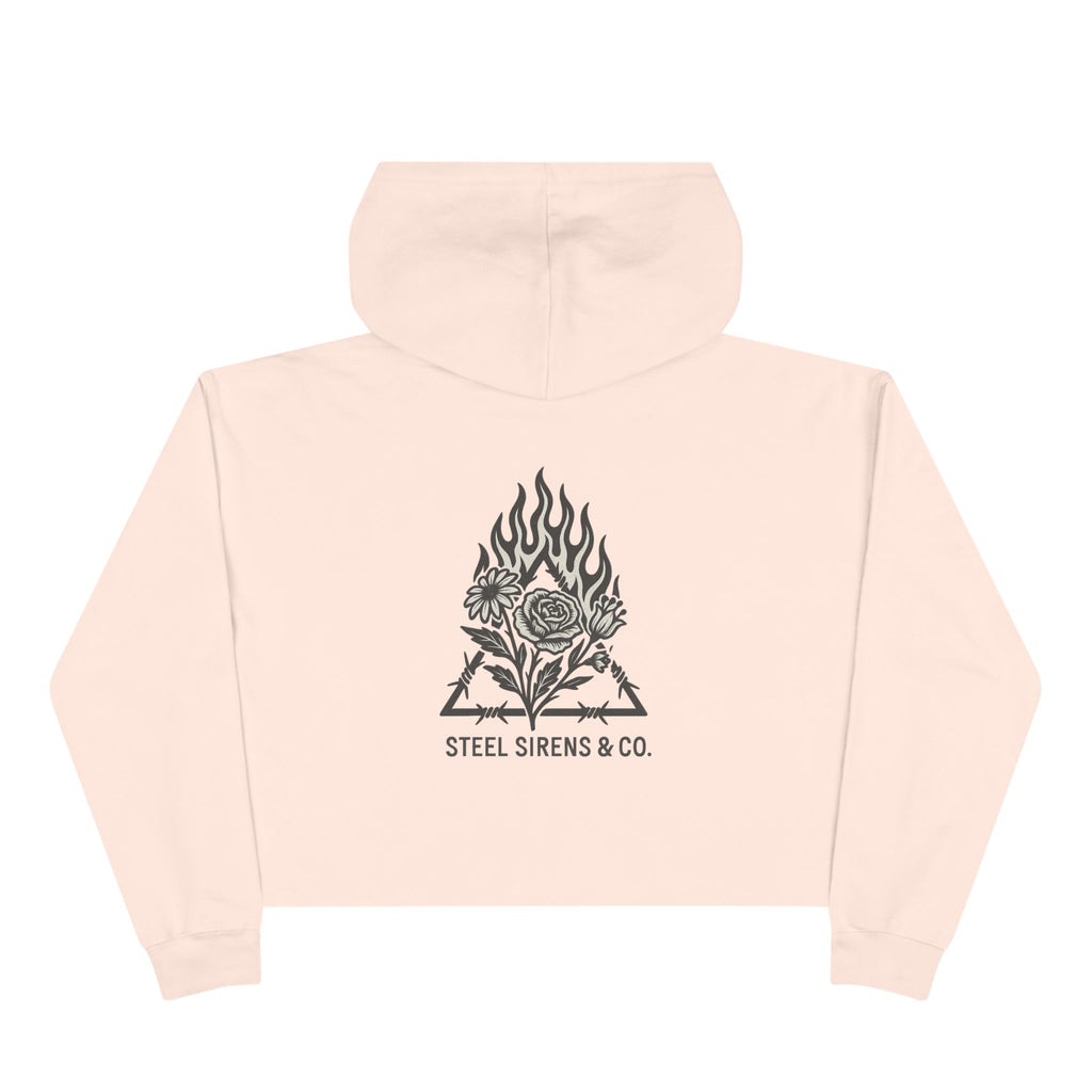 Burn & Bloom Crop Hoodie