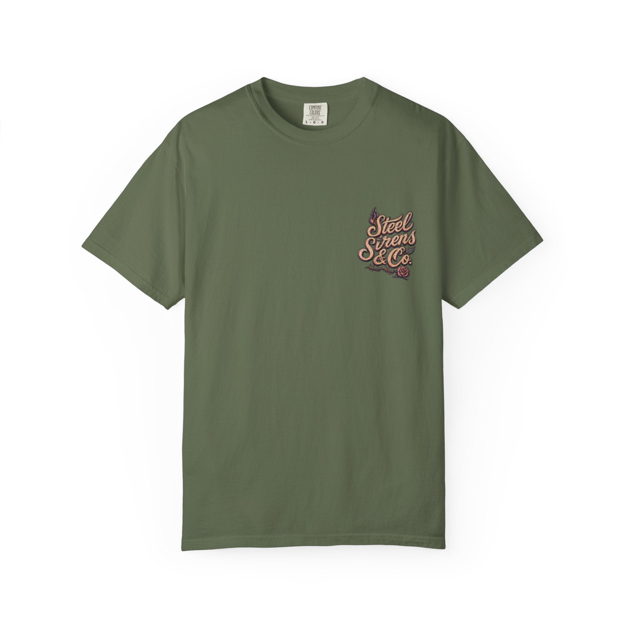 Steel Sirens Tee — Vintage Floral All-Seeing Eye Graphic T-Shirt
