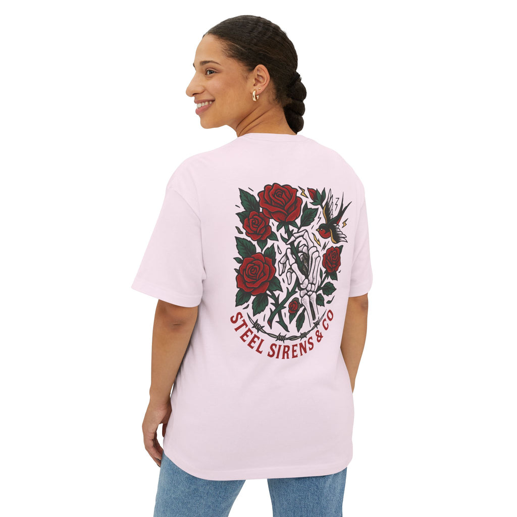 Skull Rose Unisex Oversized Boxy Tee