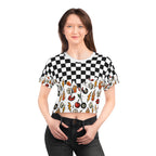 Women’s Checkered Chaos Crop Tee