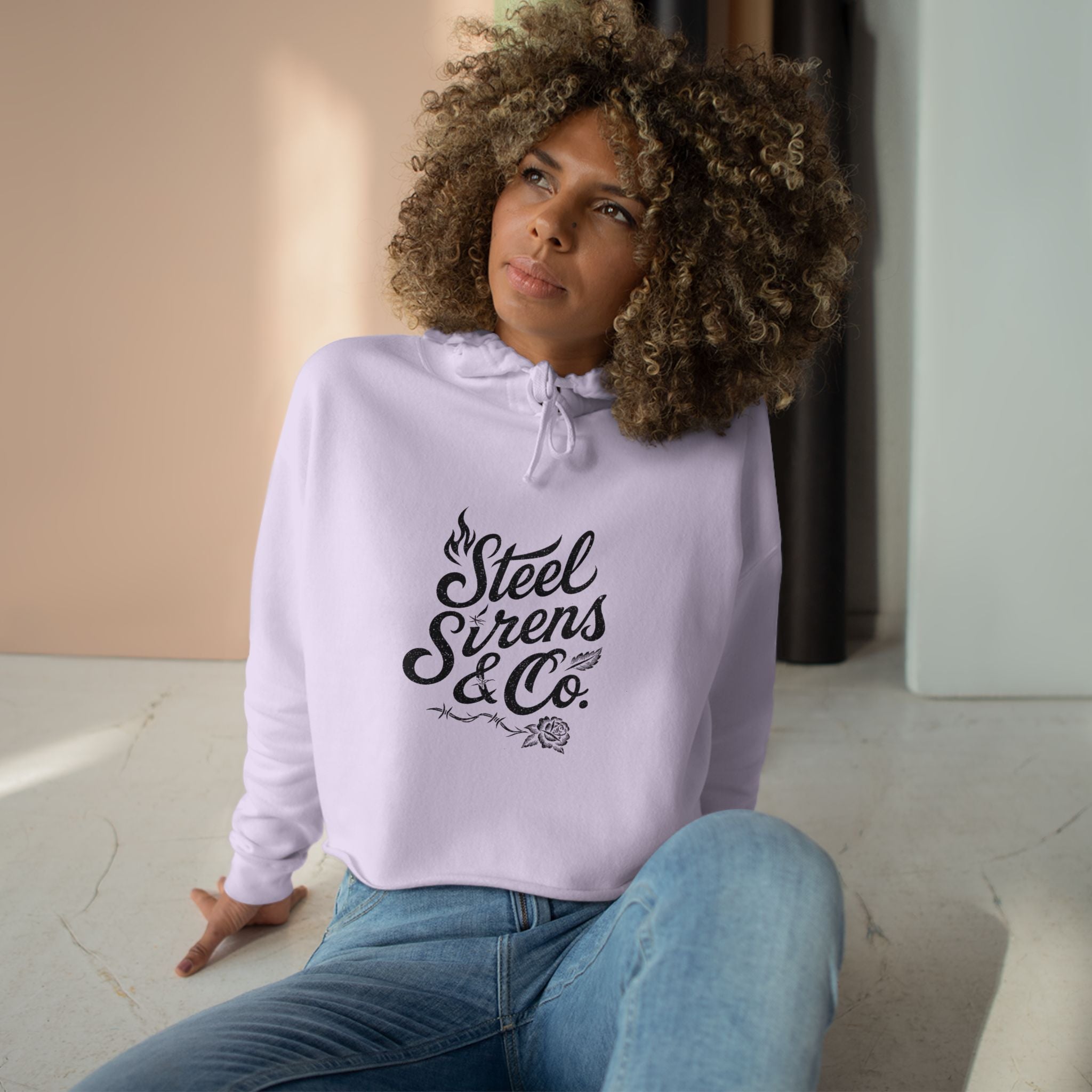 Burn & Bloom Crop Hoodie