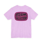 Motherhood Graphic Tee — 'Motherhood' Pink Checkerboard Logo T‑Shirt