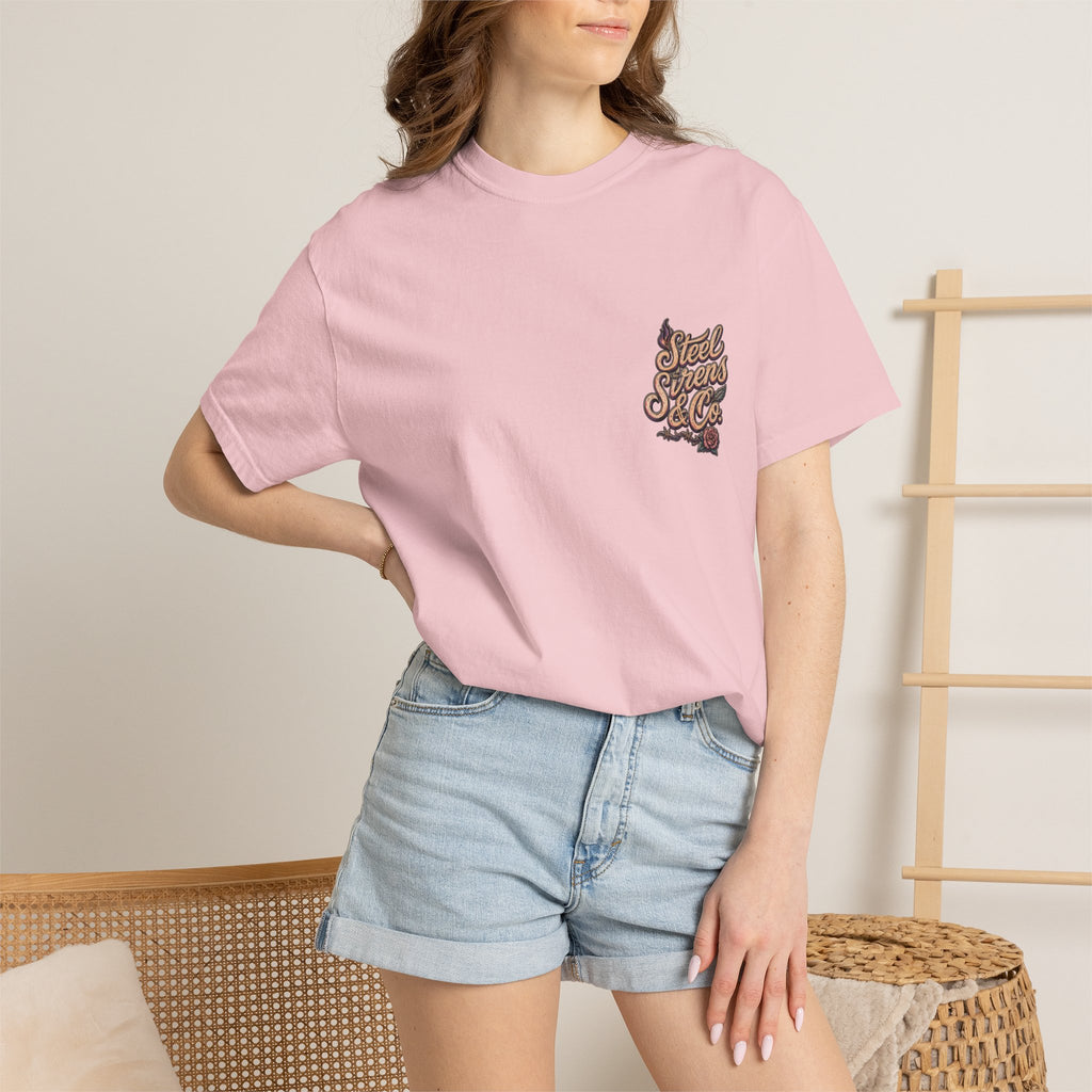 Steel Sirens Tee — Vintage Floral All-Seeing Eye Graphic T-Shirt