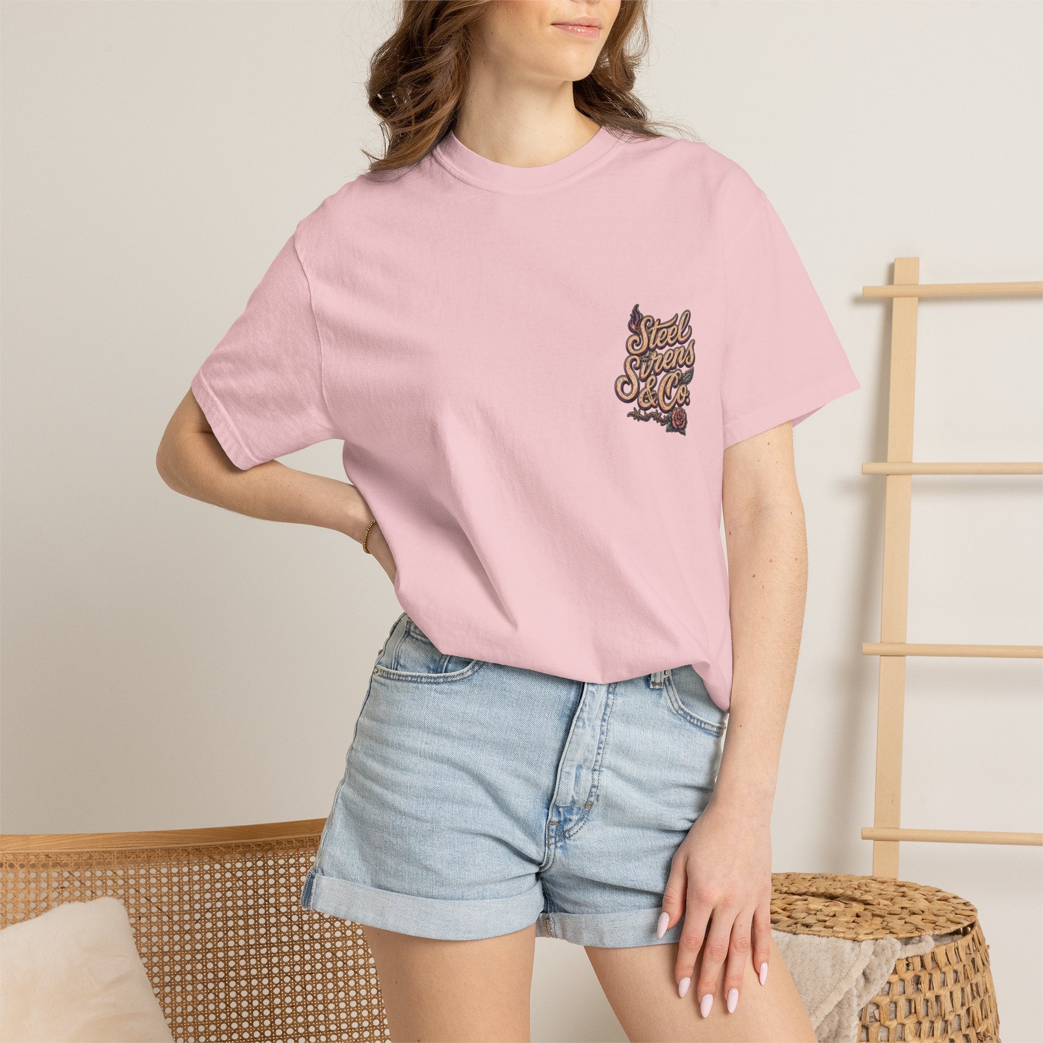 Steel Sirens Tee — Vintage Floral All-Seeing Eye Graphic T-Shirt