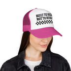 Trucker Hat — "Built to Rise Not to Rival" Vintage Patch Mesh Cap