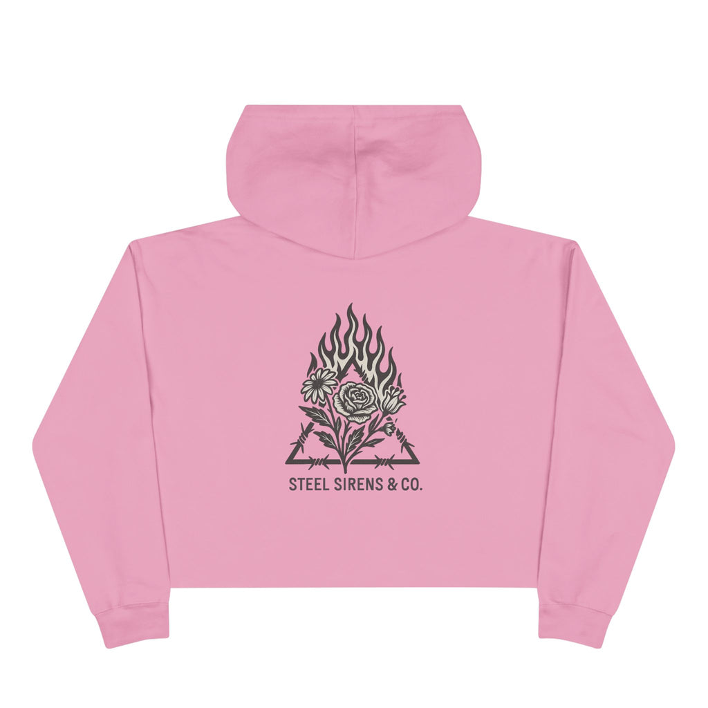 Burn & Bloom Crop Hoodie
