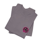 Motherhood Graphic Tee — 'Motherhood' Pink Checkerboard Logo T‑Shirt