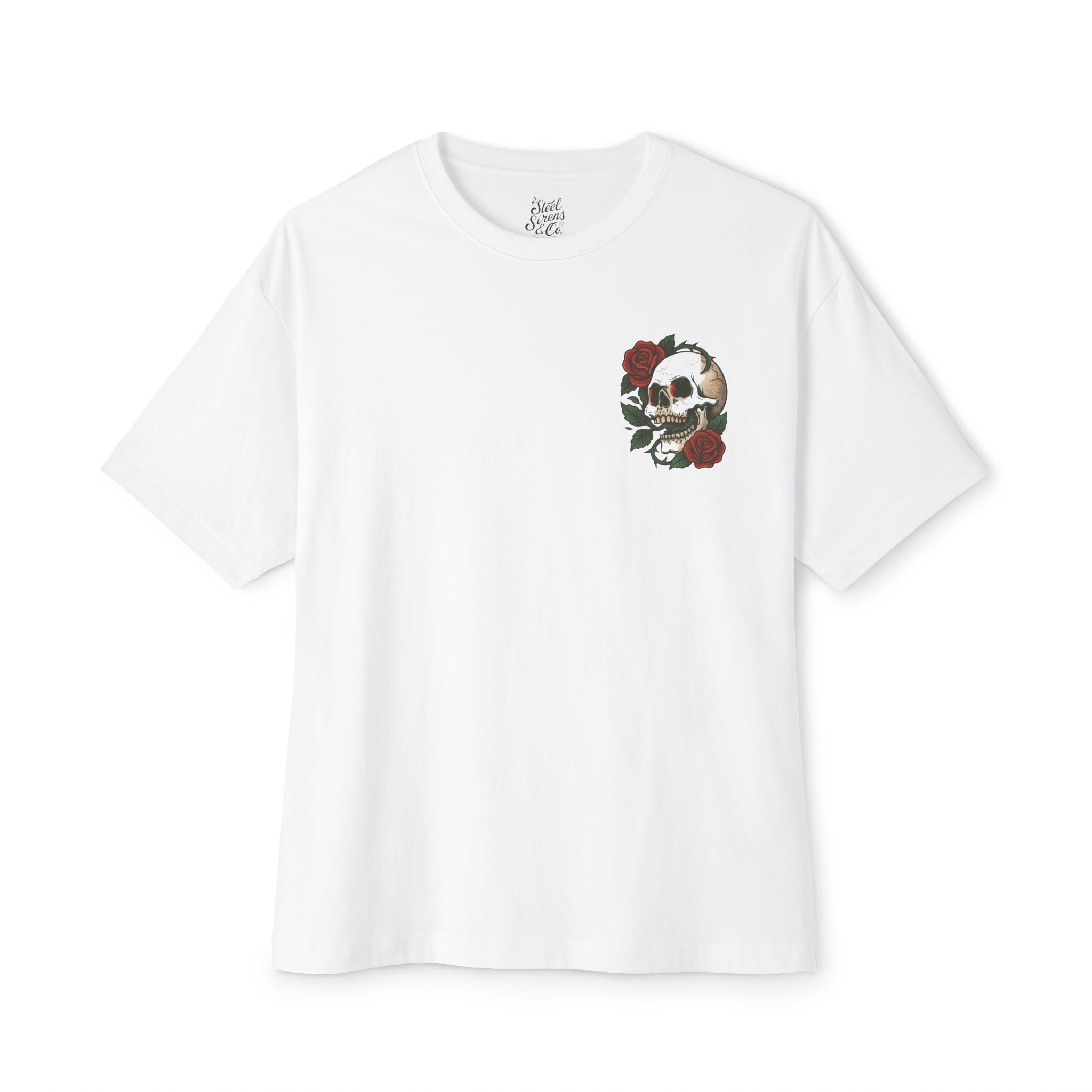 Skull Rose Unisex Oversized Boxy Tee