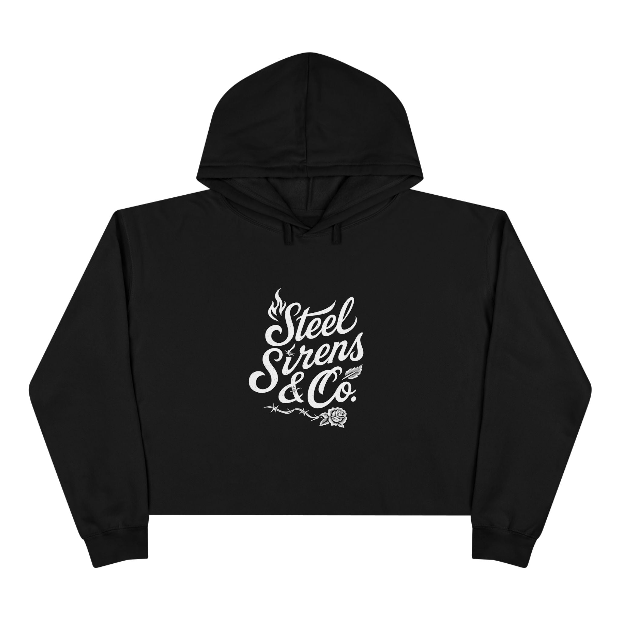 Burn & Bloom Crop Hoodie