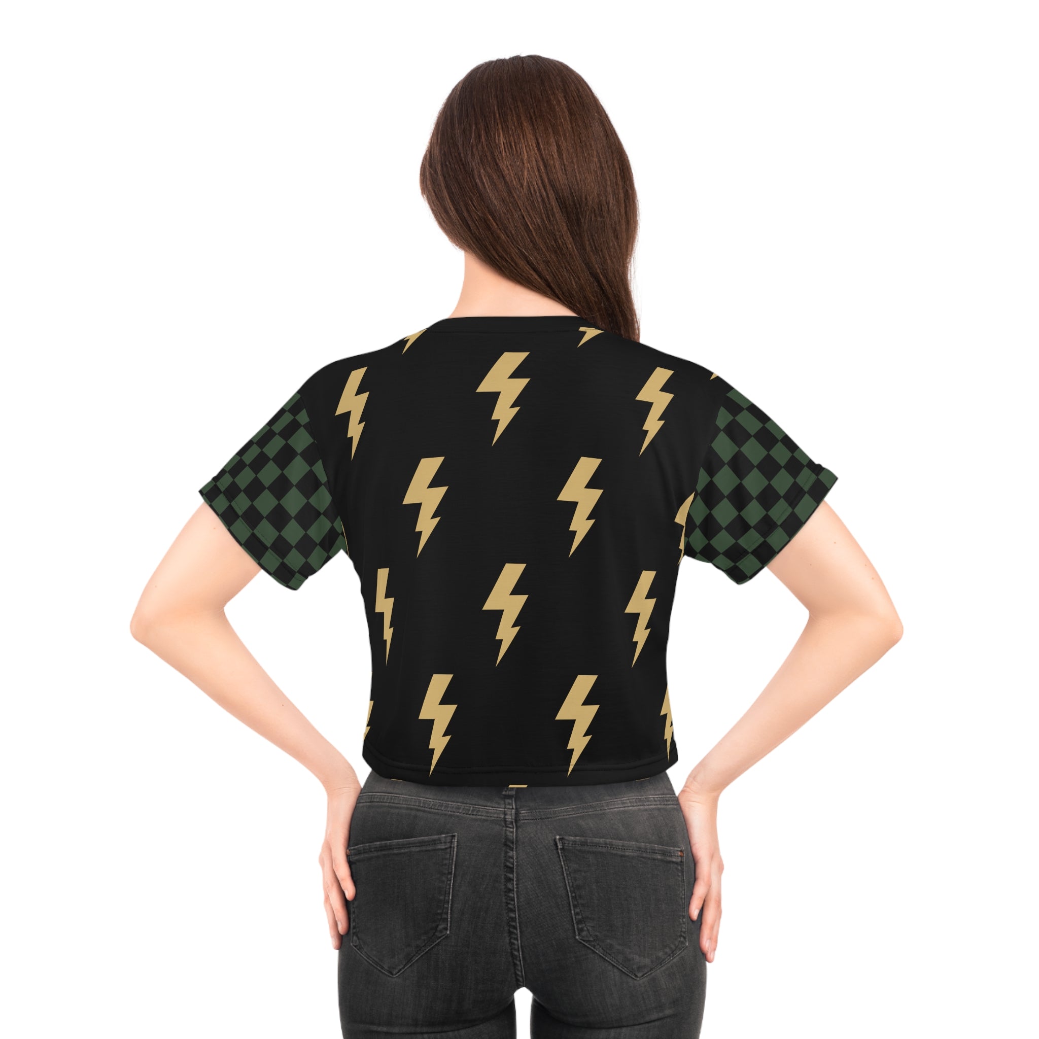Low-Key, High Voltage crop tee