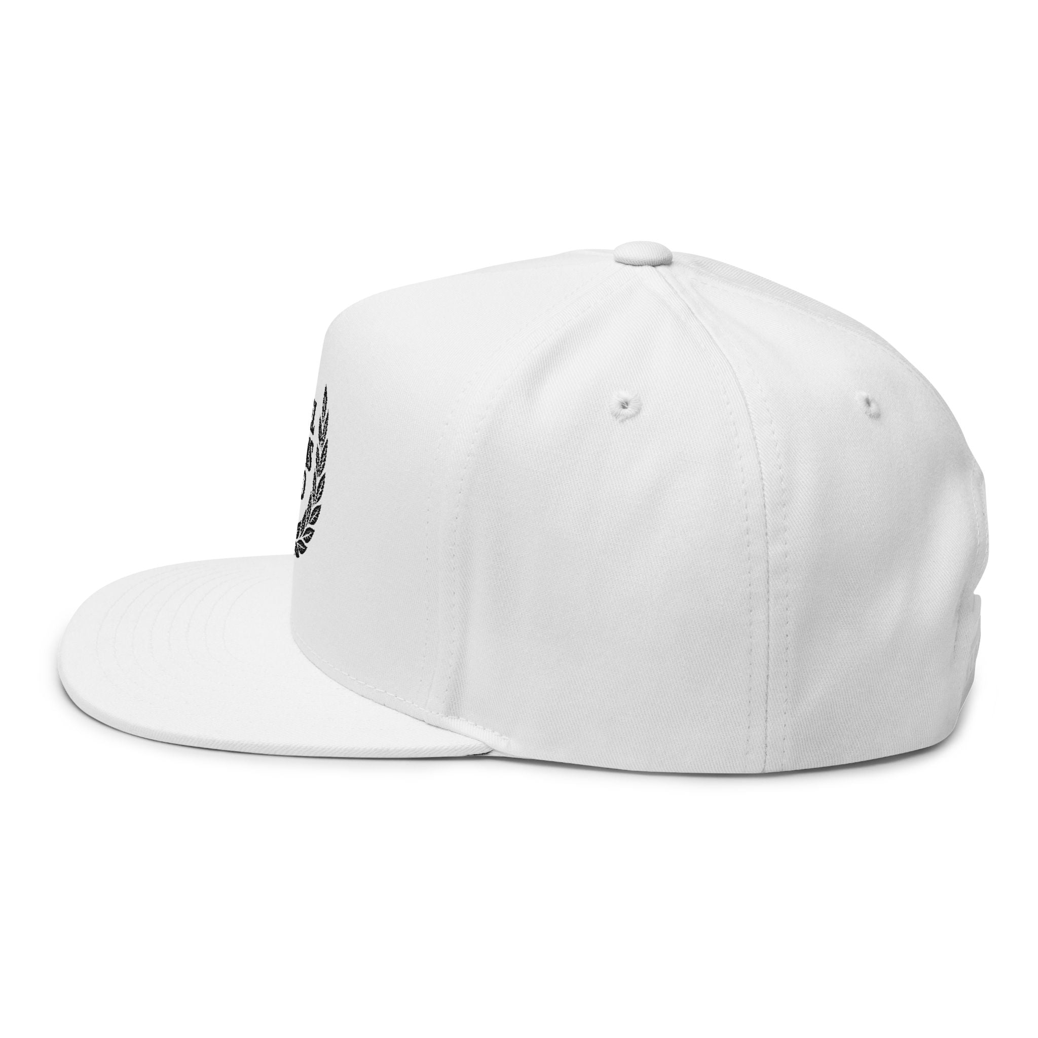 Flat Bill Cap — 'Steel Sirens & Co' Embroidered Laurel Snapback