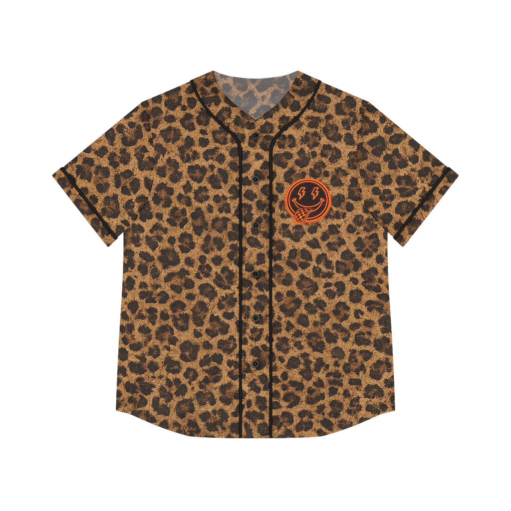 Leopard Motherhood Baseball Jersey — Women's Retro Rocker AOP
