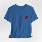 Motherhood Graphic Tee — 'Motherhood' Pink Checkerboard Logo T‑Shirt