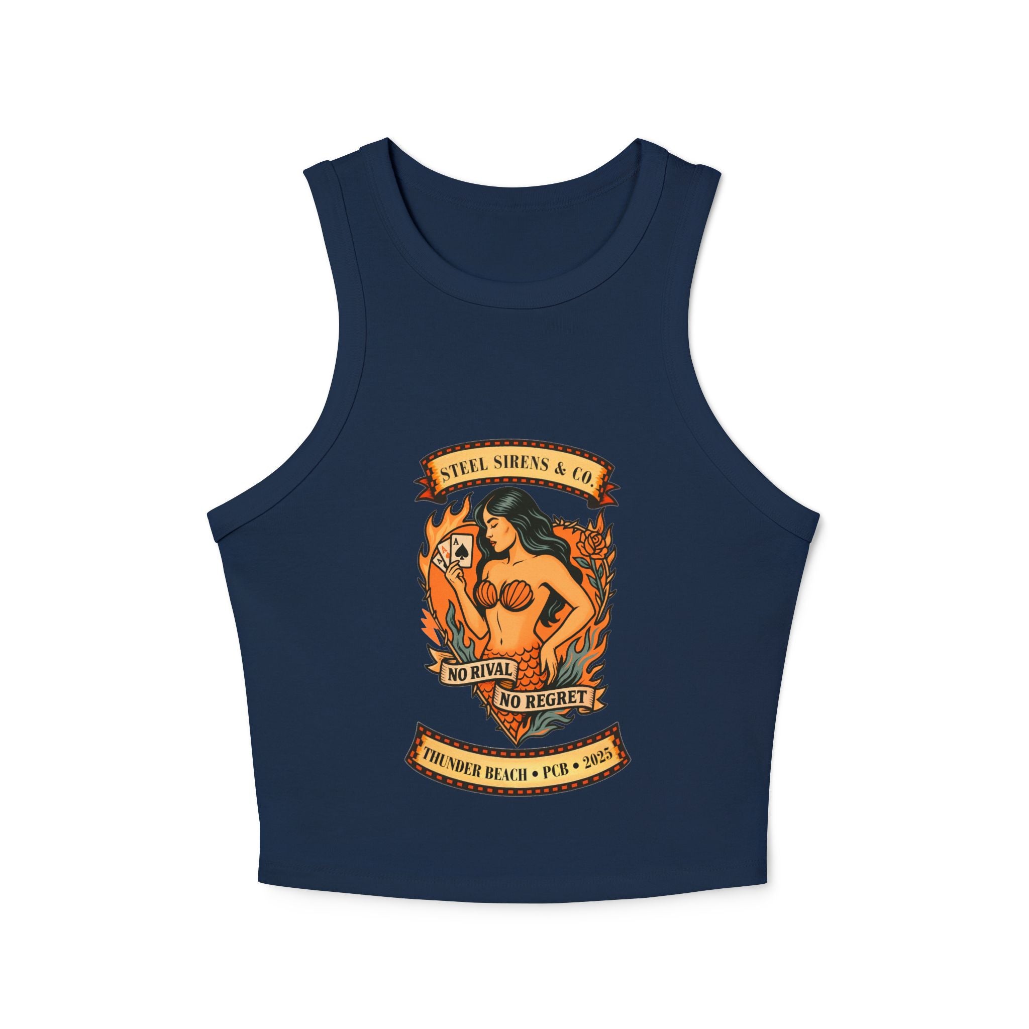 Steal Sirens Graphic Crop Tank, Vintage Style Summer Top, Casual Beachwear, Festival Clothing, No Regret Tank, Gift for Her