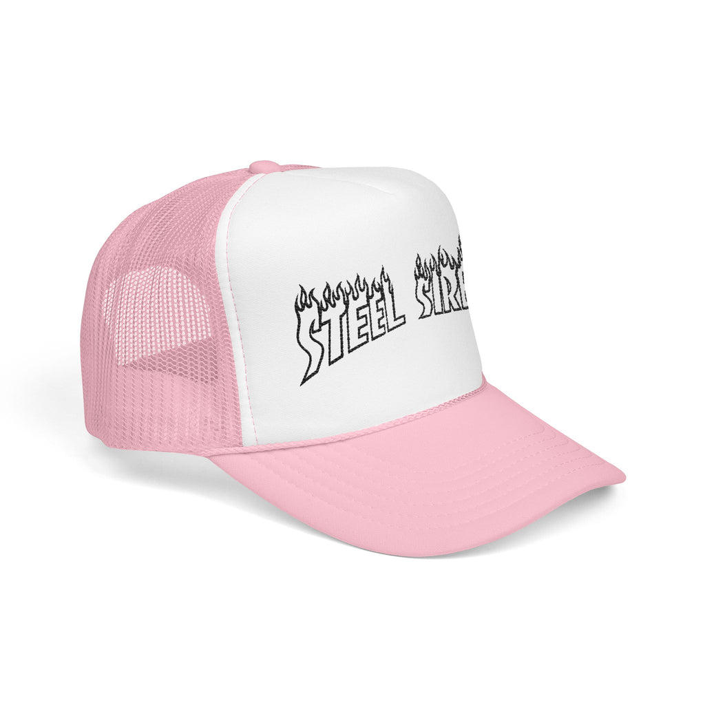 Flaming Steel Sirens Embroidered Trucker Hat