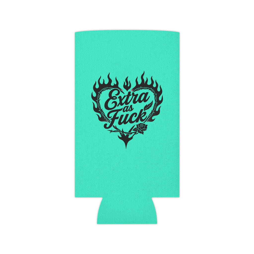 Extra as Fuck Can Cooler – Steel Sirens & Co. Flaming Heart Drink Koozie