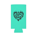 Extra as Fuck Can Cooler – Steel Sirens & Co. Flaming Heart Drink Koozie