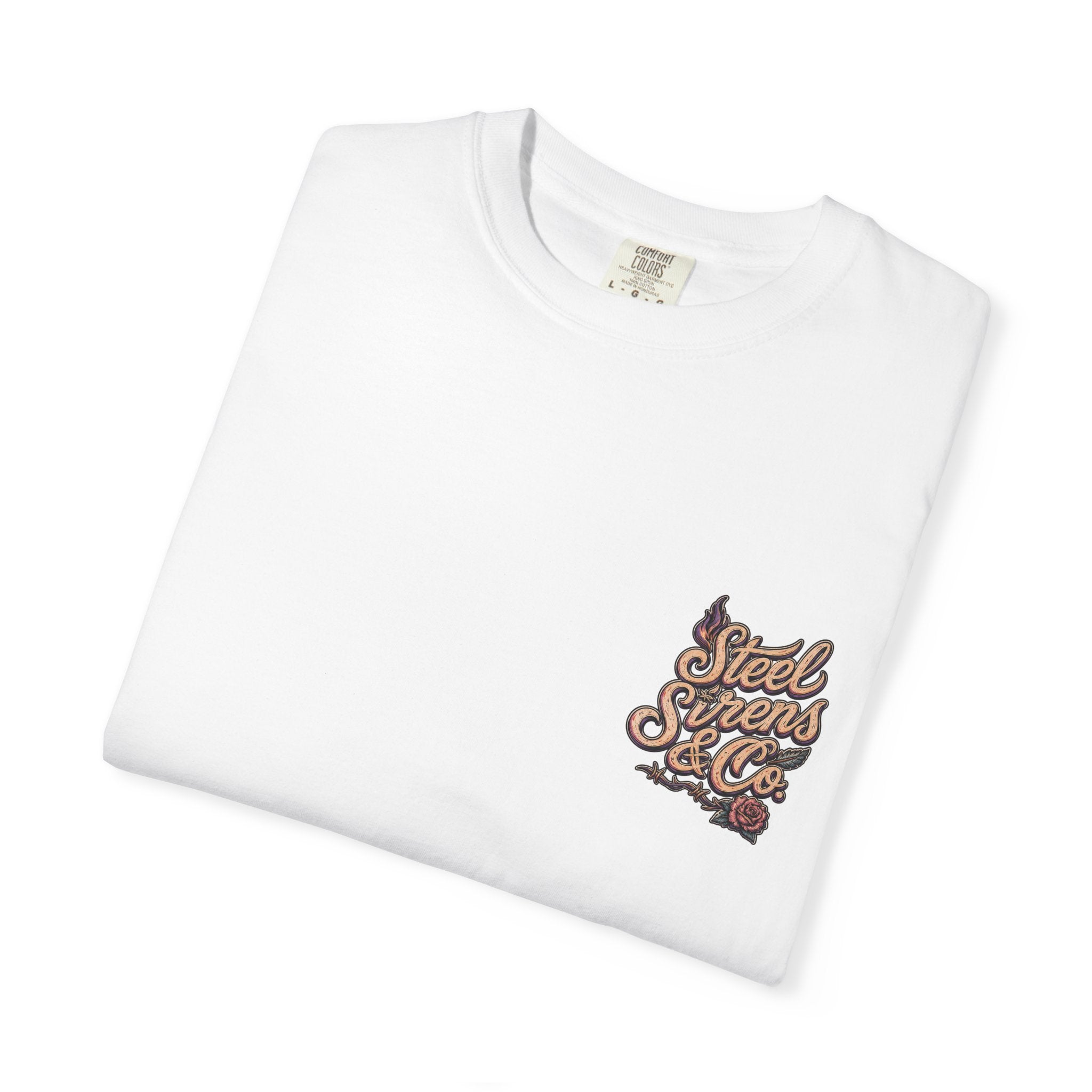 Steel Sirens Tee — Vintage Floral All-Seeing Eye Graphic T-Shirt