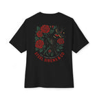 Skull Rose Unisex Oversized Boxy Tee