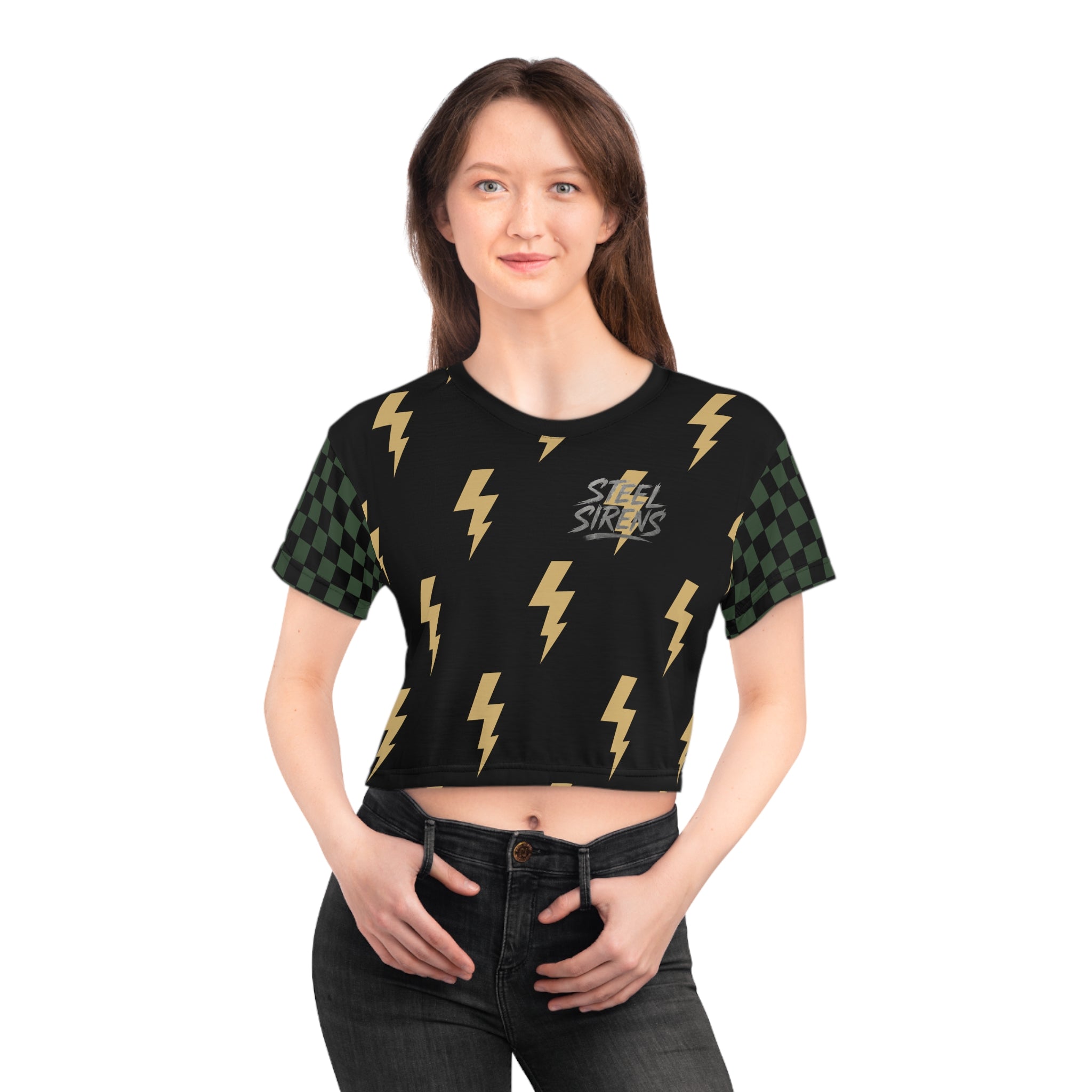 Low-Key, High Voltage crop tee