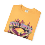 Steel Sirens Graphic T-Shirt — Retro Eagle Sunset Band Tee