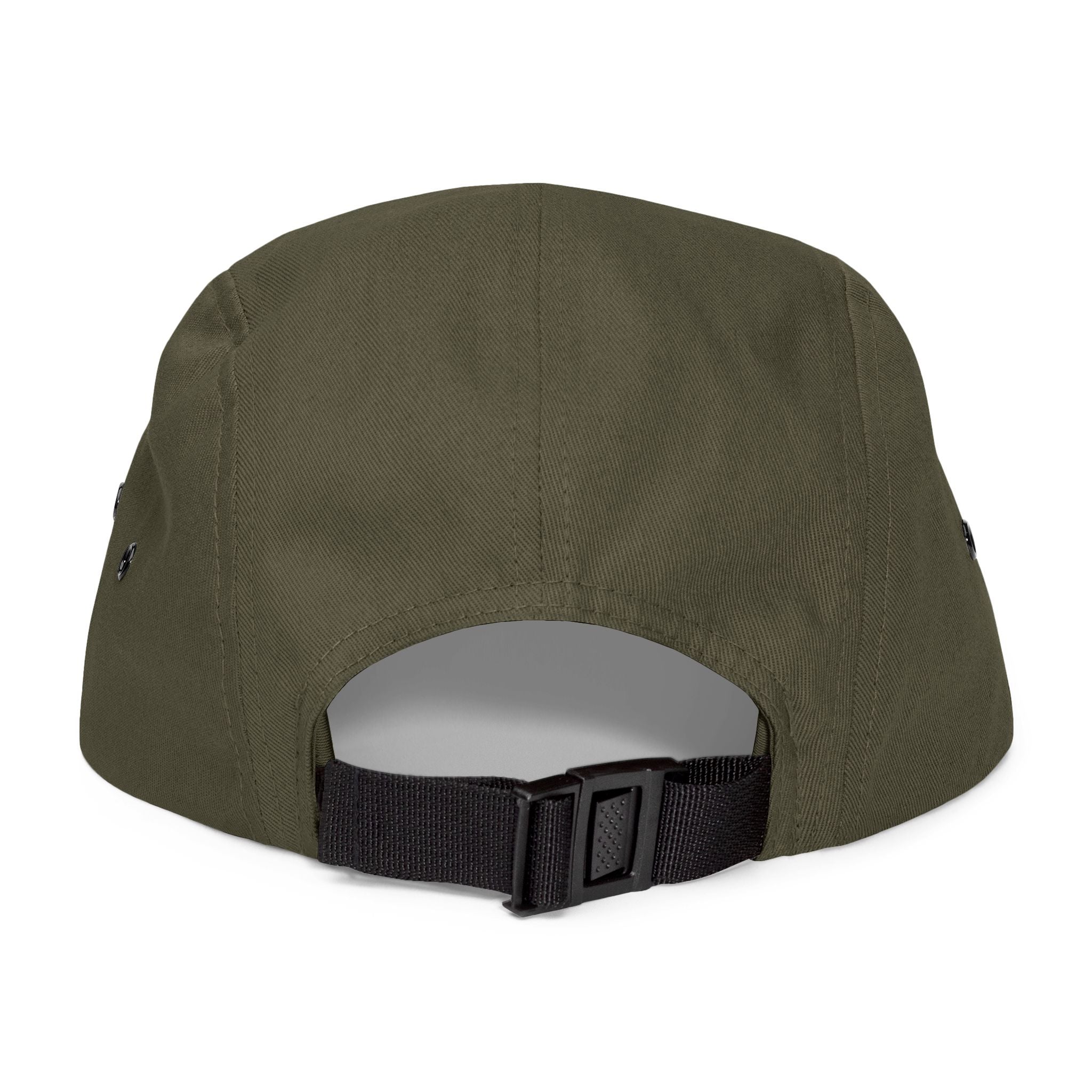Steel Sirens & Co. Embroidered 5-Panel Cap — Khaki Vintage Patch Hat