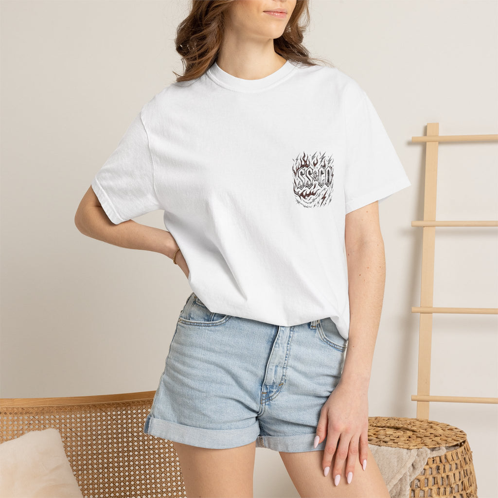 Karma Skull T-Shirt — "Chrome Won’t Save You From Karma" Moto Graphic Tee