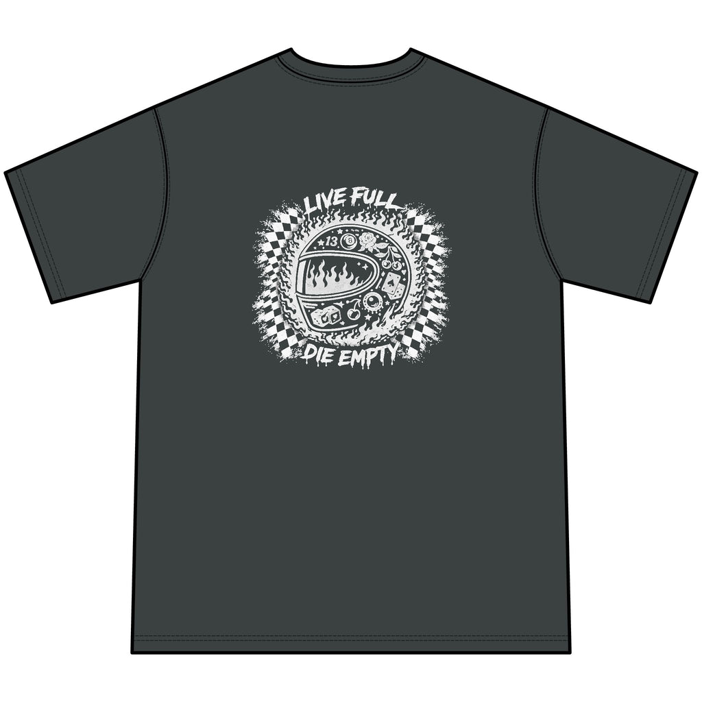 Youth Tie-Dye Tee — "Live Full, Die Empty" Graphic