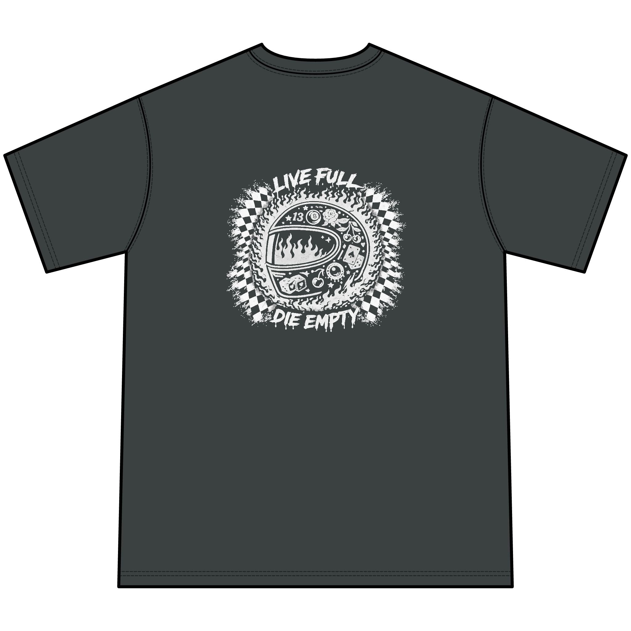 Youth Tie-Dye Tee — "Live Full, Die Empty" Graphic