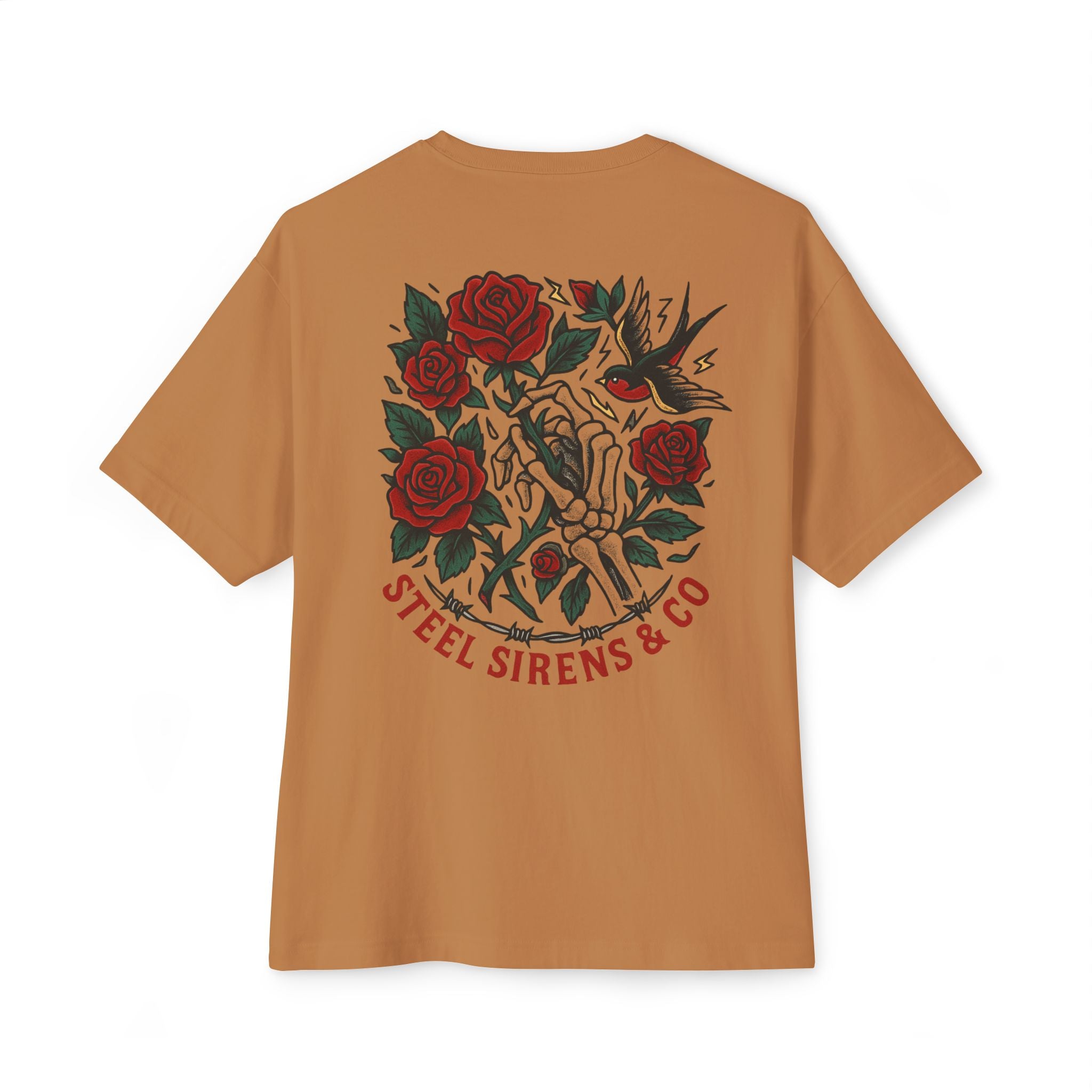 Skull Rose Unisex Oversized Boxy Tee