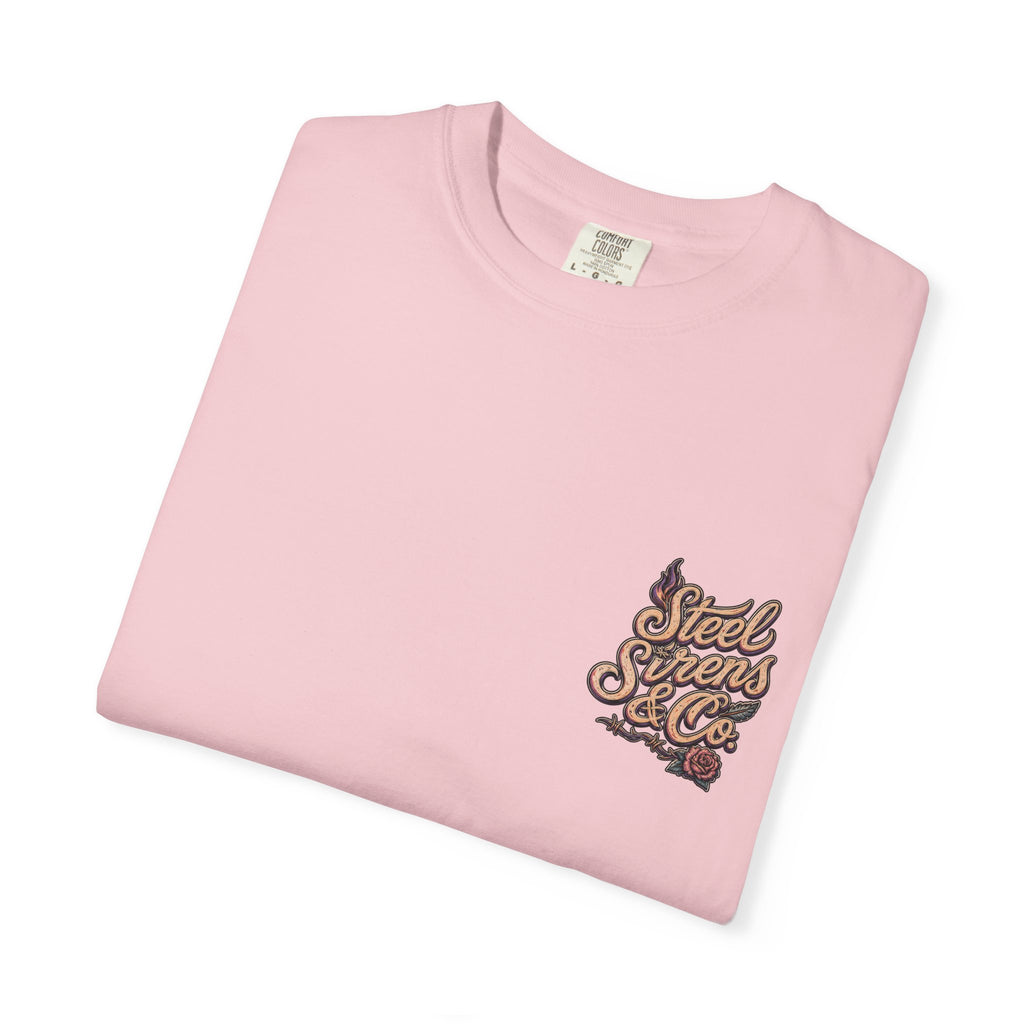 Steel Sirens Tee — Vintage Floral All-Seeing Eye Graphic T-Shirt