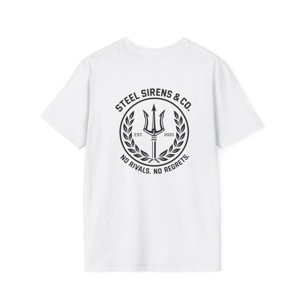 Steel Sirens Co. T‑Shirt — Trident Logo Tee (“No Rivals, No Regrets”)