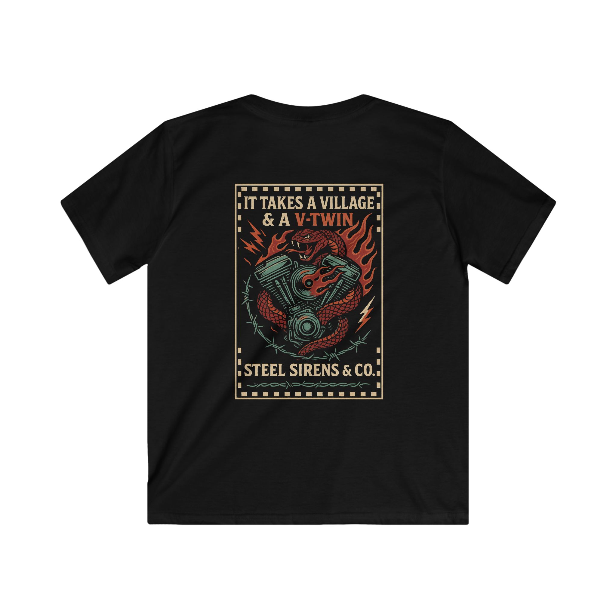 Village & A V-Twin Youth Tee